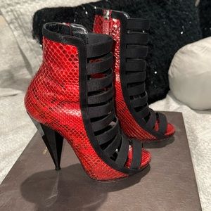 Gucci Red Python Heels